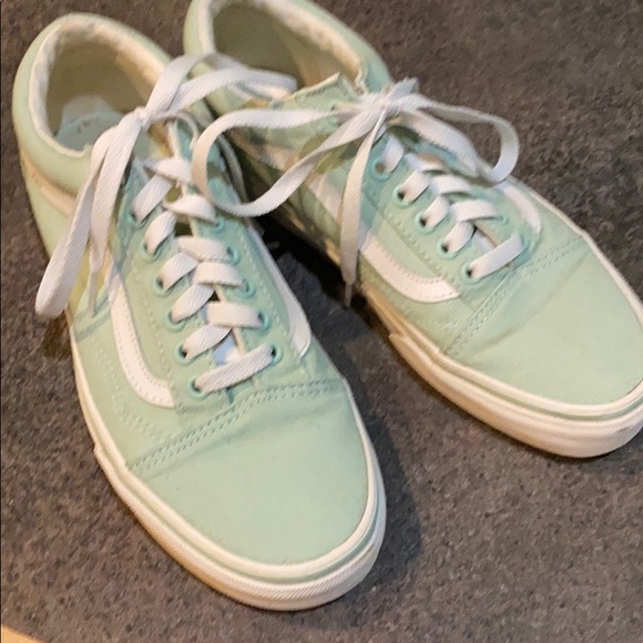 vans old skool mint green